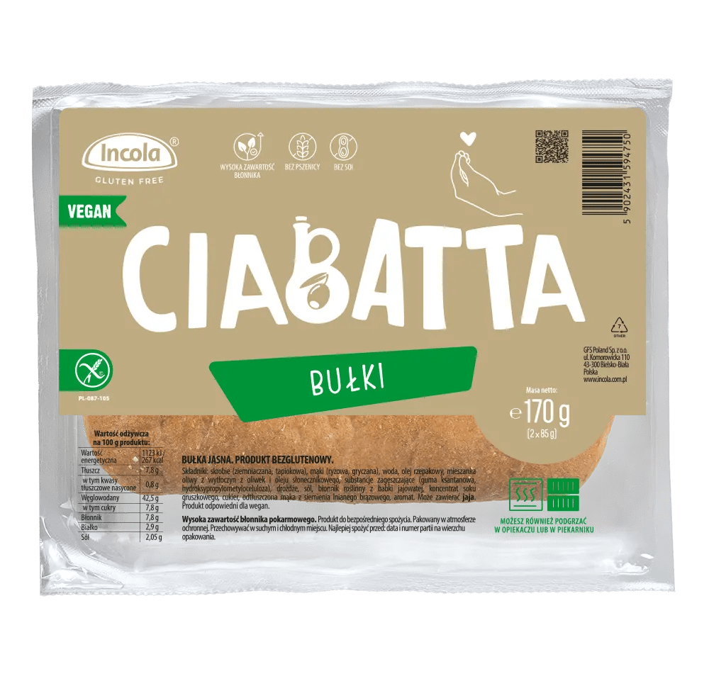 Ciabatta Χωρίς Γλουτένη - Incola - Foodie's Art Gluten Free Bakery Ε.Ε.
