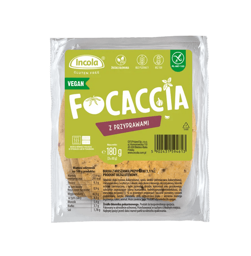 Focaccia χωρίς Γλουτένη - Incola - Foodie's Art Gluten Free Bakery Ε.Ε.